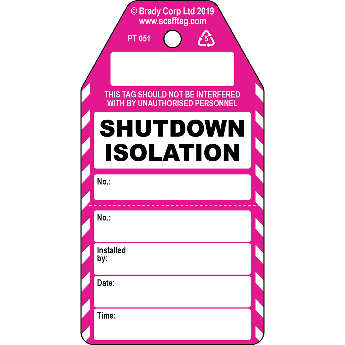 BRADY - Shutdown Isolation – Cartellino in 2 parti 306768