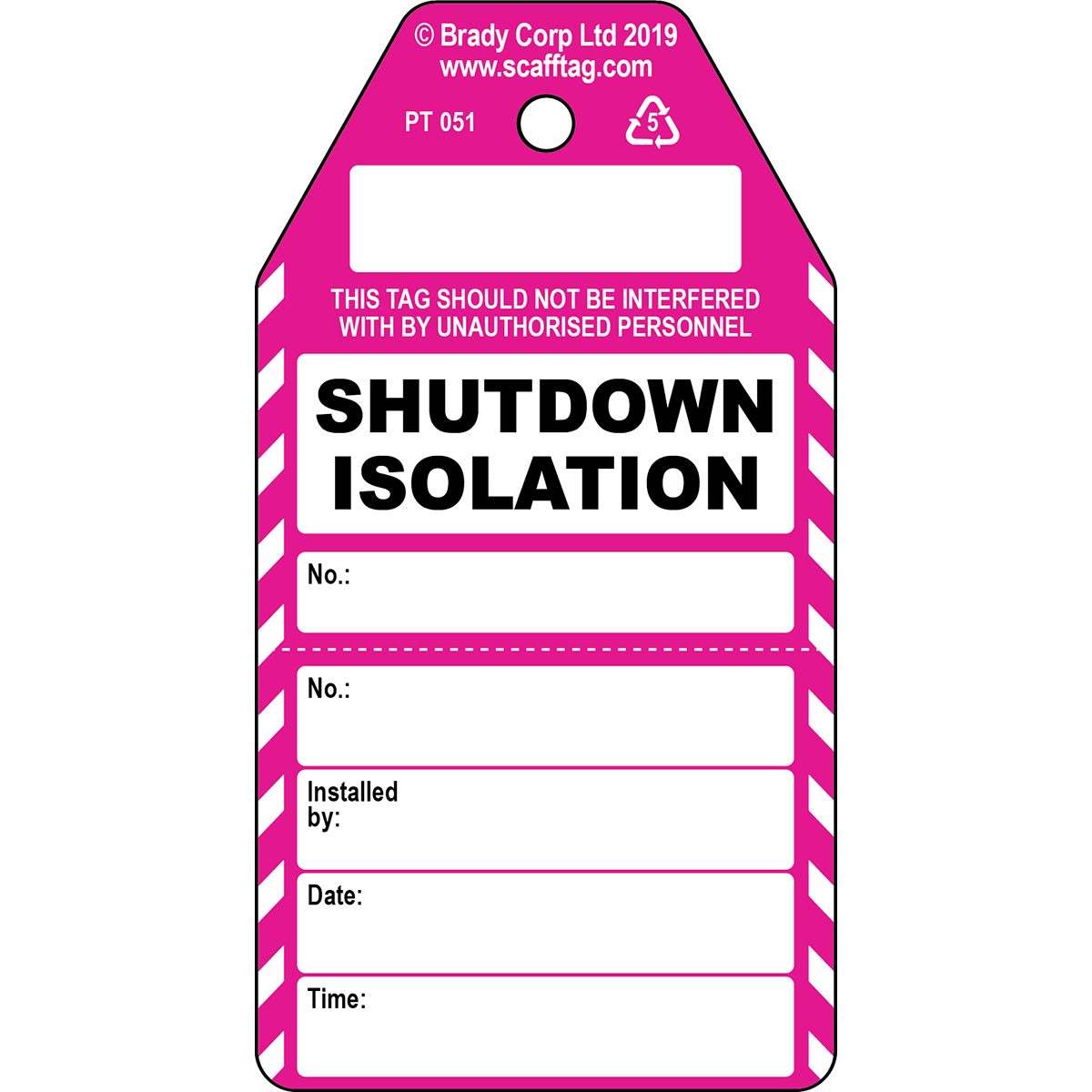 BRADY - Shutdown Isolation – Cartellino in 2 parti