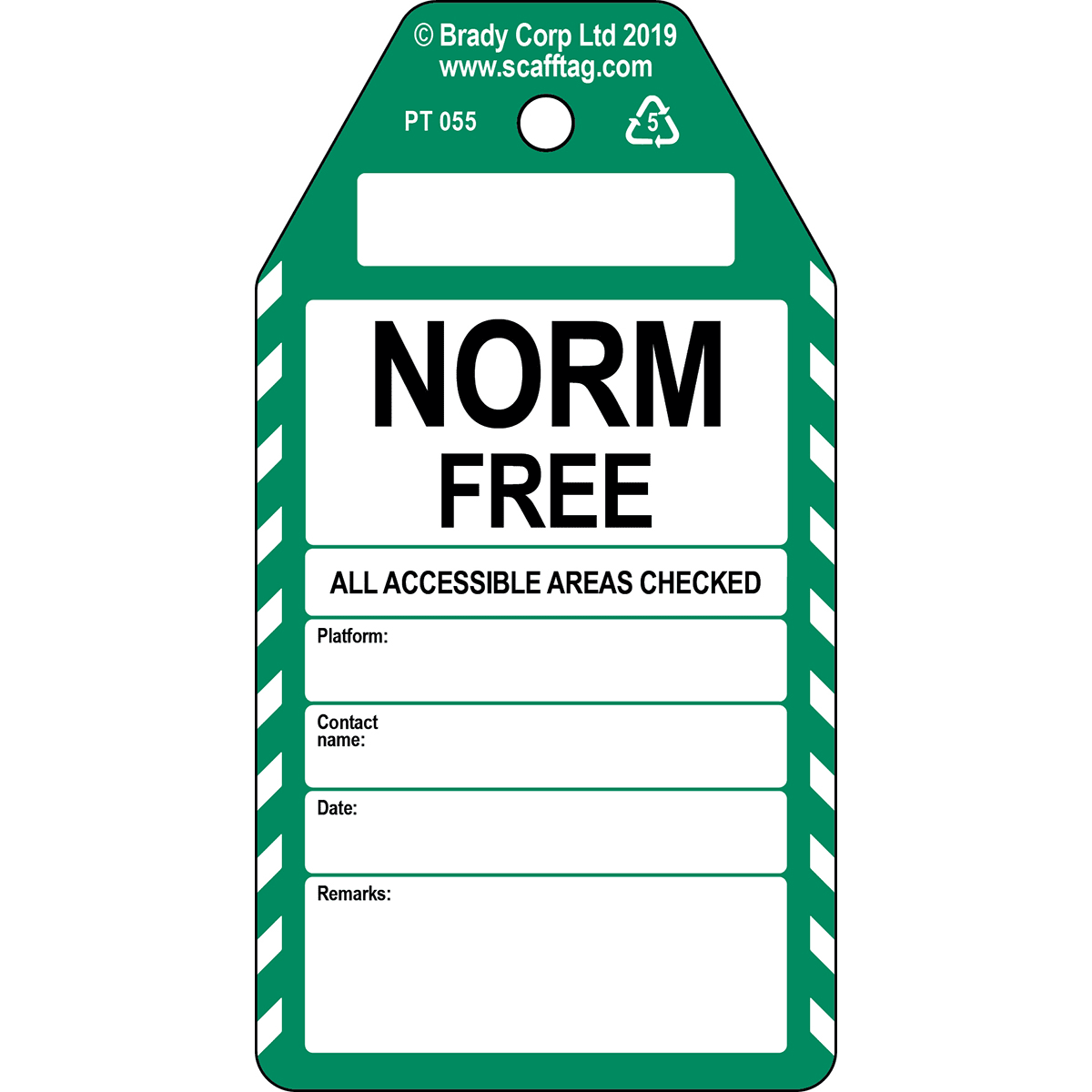 BRADY - Cartellino Norm Free