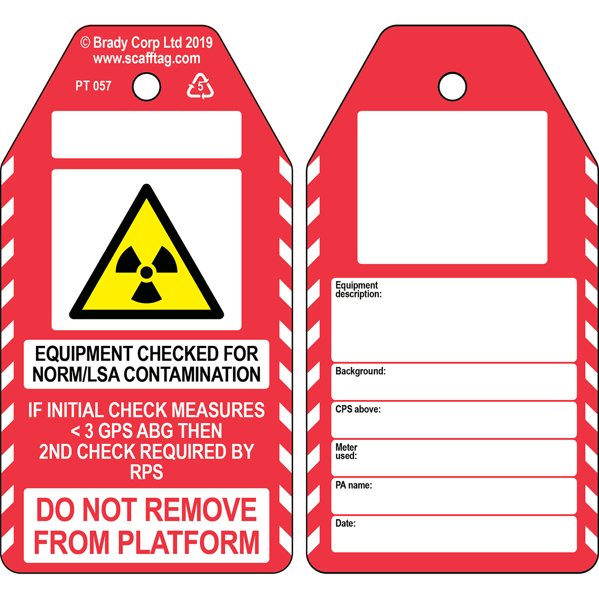 BRADY - Cartellino Norm/LSA Contamination Check