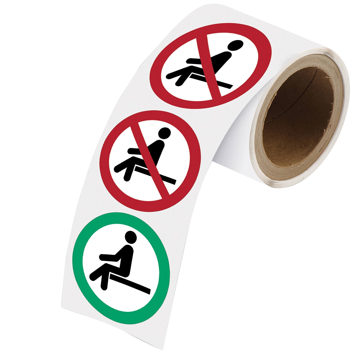 BRADY - Segnaletica di sicurezza - Non sedersi qui x2, Sedersi qui x1 allternato 307531