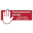 BRADY - Segnaletica di sicurezza – Distanziamento sociale: Restate dietro questo schermo 307603