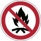 BRADY - Segnaletica di sicurezza ISO - Vietato accendere fuochi all’aperto