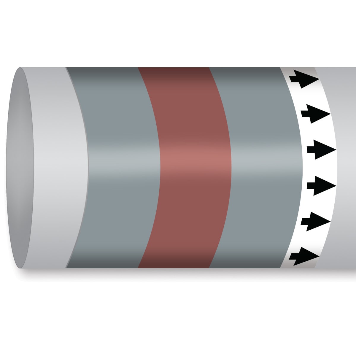 BRADY - Marcatubo IMO ISO 14726 - Non Flammable Gases: Control Air / Regulating Air