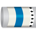 BRADY - MPM-AIRINVENT-300MMX30M-WT/BL/WT-ROLL