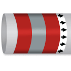 BRADY - MPM-FIRE-300MMX30M-RD/GY/RD-ROLL - 1 ROT