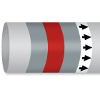 BRADY - Marcatubo IMO ISO 14726 - Non Flammable Gases: Compressed Air -High Pressure 310538