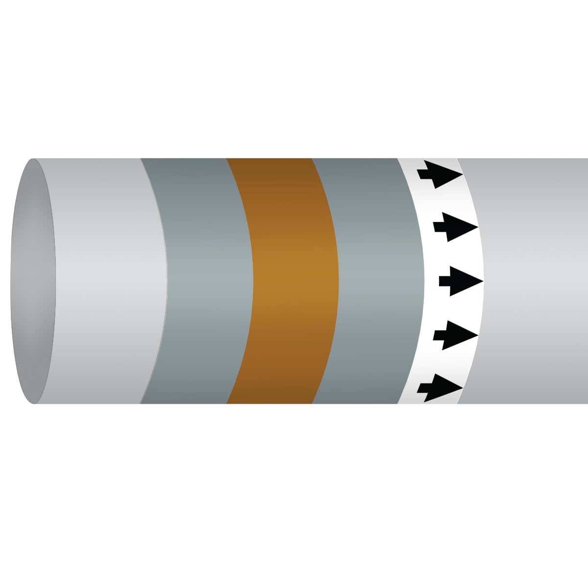 BRADY - Marcatubo IMO ISO 14726 - Non Flammable Gases: Inert Gas 310598