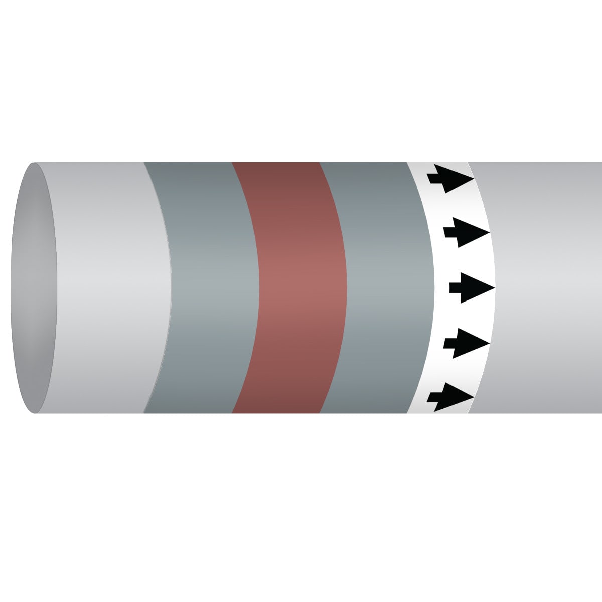 BRADY - Marcatubo IMO ISO 14726 - Non Flammable Gases: Control Air / Regulating Air