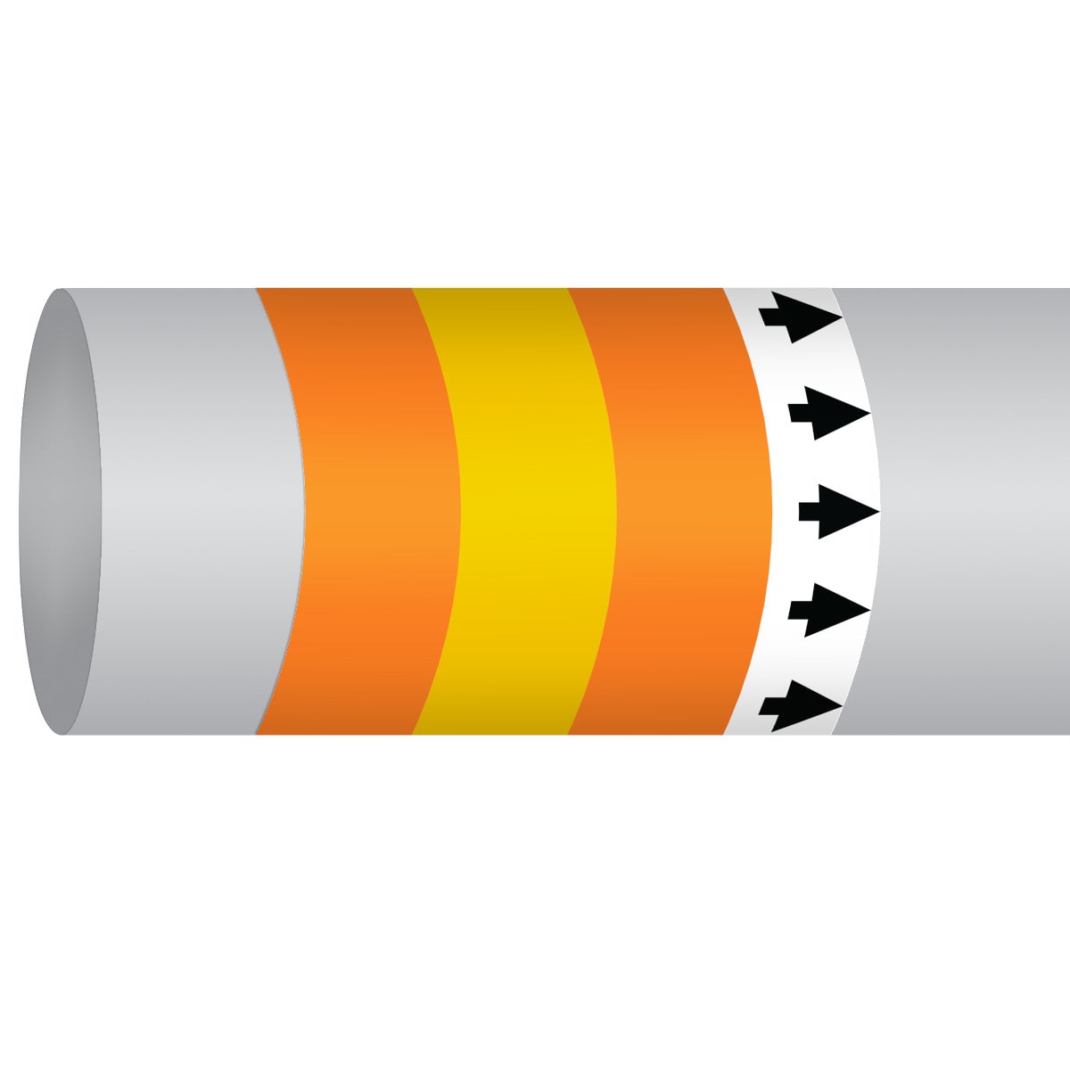 BRADY - MPM-OILNONFUEL-127MMX30M-OR/YL/OR-ROLL