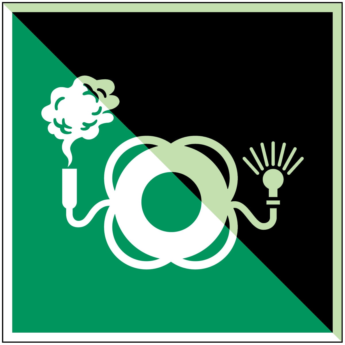 BRADY - Segnaletica di sicurezza ISO - Salvagente con boetta luminosa e fumogeno 310907