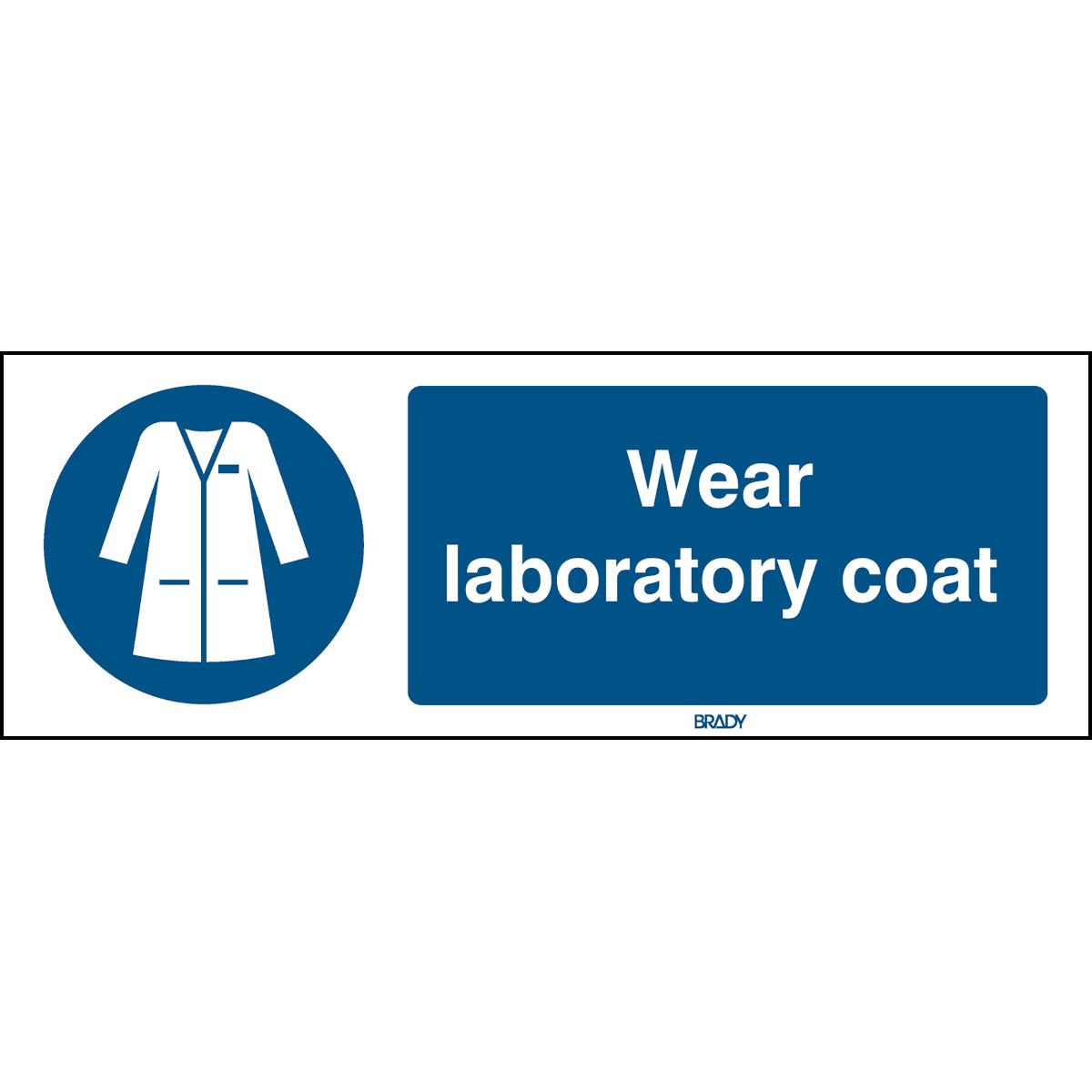 BRADY - Segnaletica di sicurezza ISO - È obbligatorio l’uso del camice 311381