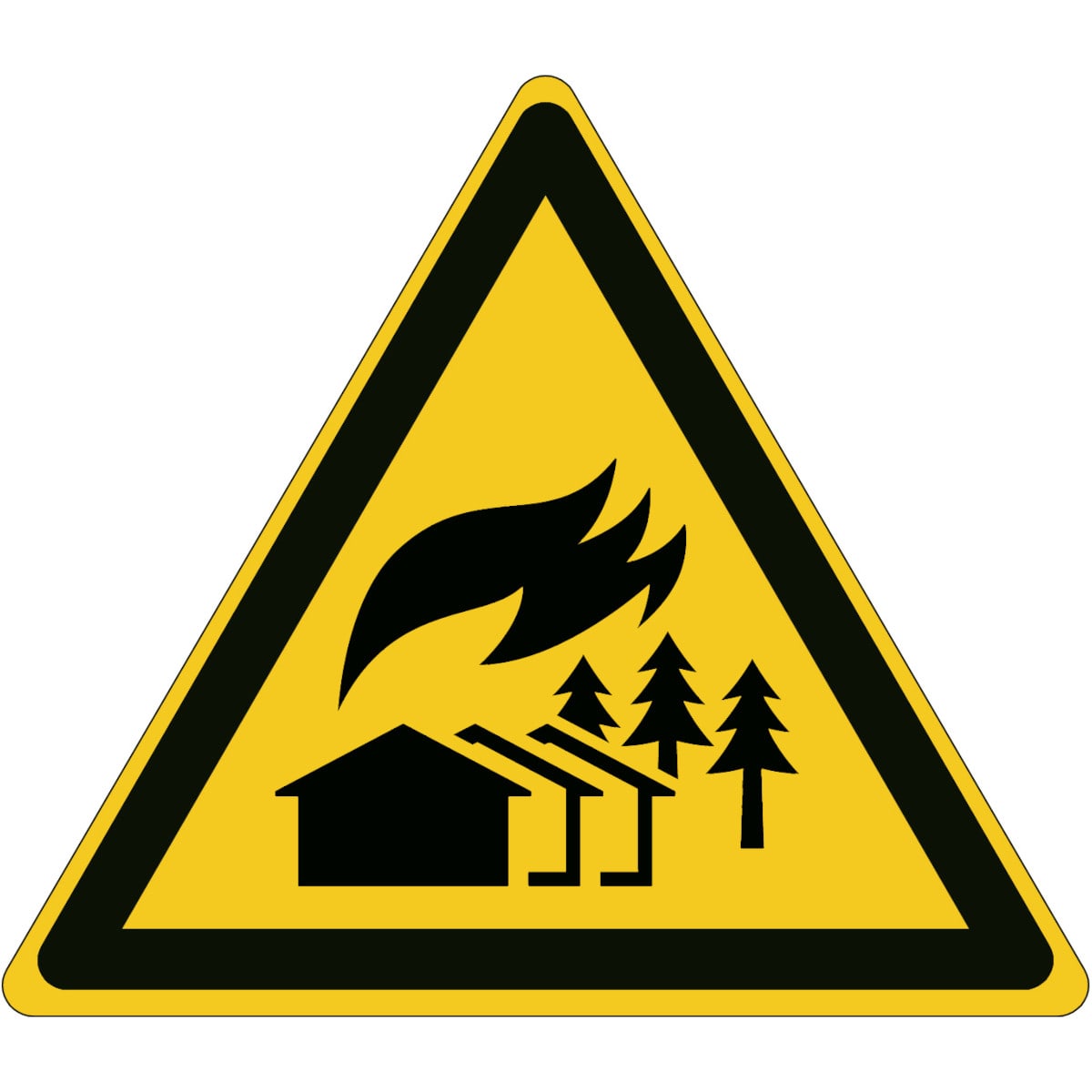 BRADY - Segnaletica di sicurezza ISO - Attenzione; Zona di incendi su vasta scala