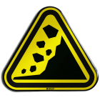 BRADY - Segnaletica di sicurezza ISO - Attenzione; Zona di frane e smottamenti 311471