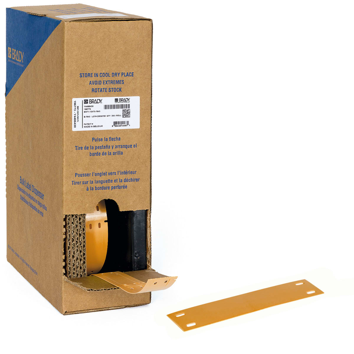 BRADY - Targhette per cavi senza liner B-7643, bulk, per M611, M610 e M710