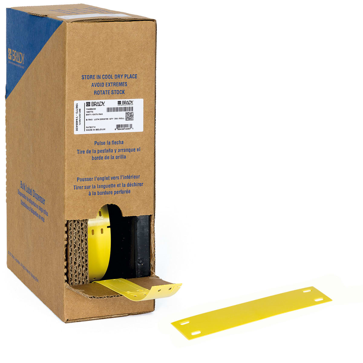 BRADY - Targhette per cavi senza liner B-7643, bulk, per M611, M610 e M710
