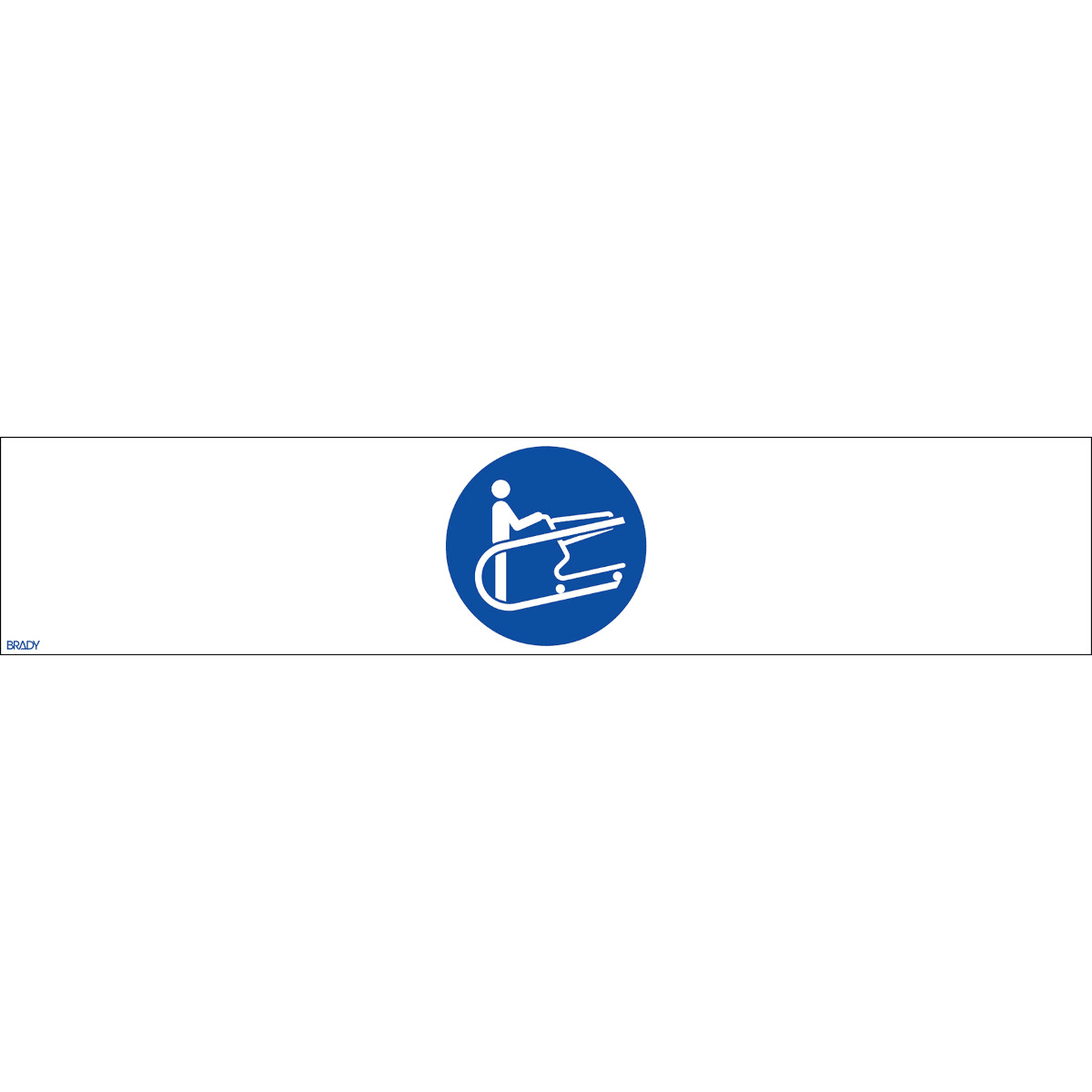 BRADY - Segnaletica di sicurezza ISO - Tenere saldamente la maniglia del trolley 313536