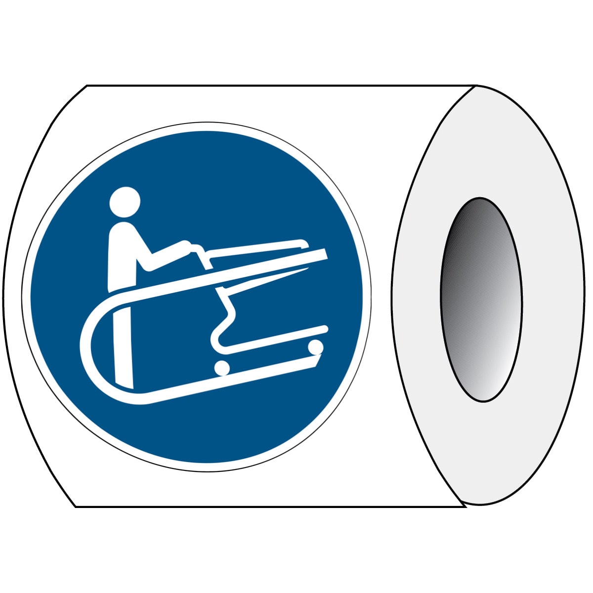 BRADY - Segnaletica di sicurezza ISO - Tenere saldamente la maniglia del trolley 313537