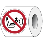 BRADY - Segnaletica di sicurezza ISO - Vietato installare seggiolini per bambini 313544