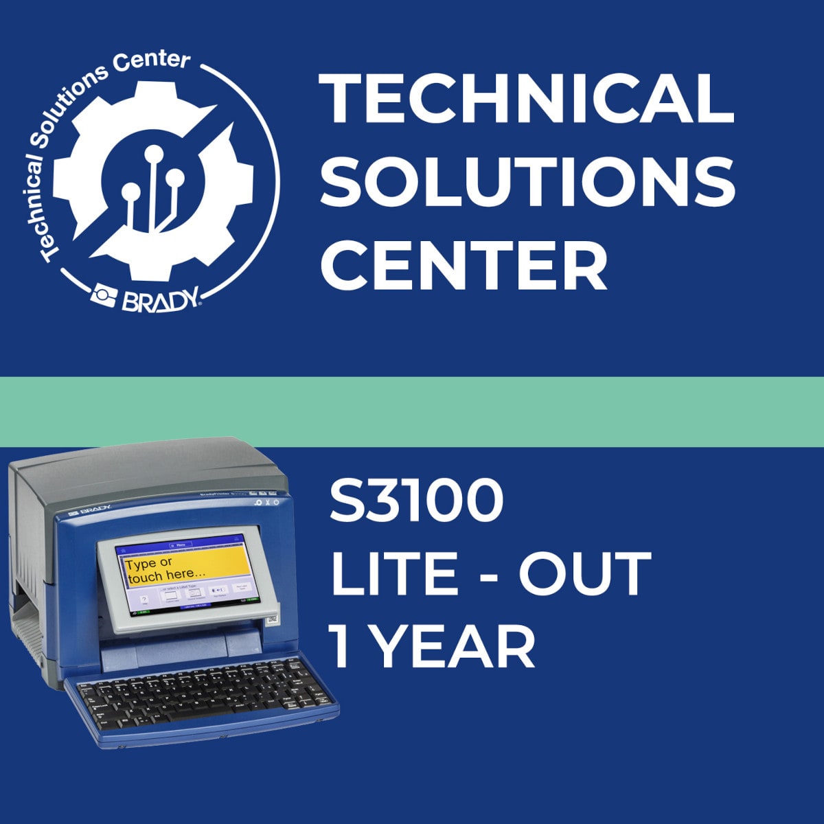 BRADY - Contratto di assistenza S3100 Lite Out 1 anno 321334