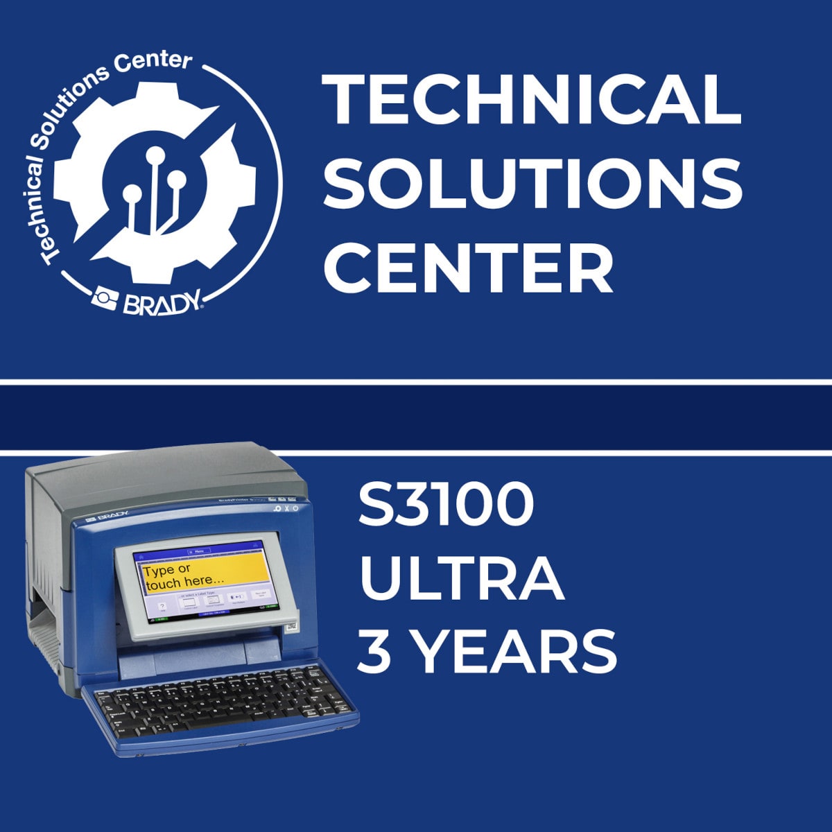 BRADY - Contratto di assistenza S3100 Ultra 3 anni