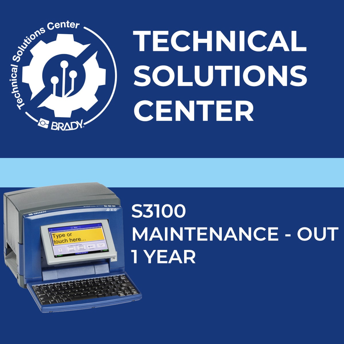 BRADY - Contratto di assistenza S3100 Maintenance Out 1 anno
