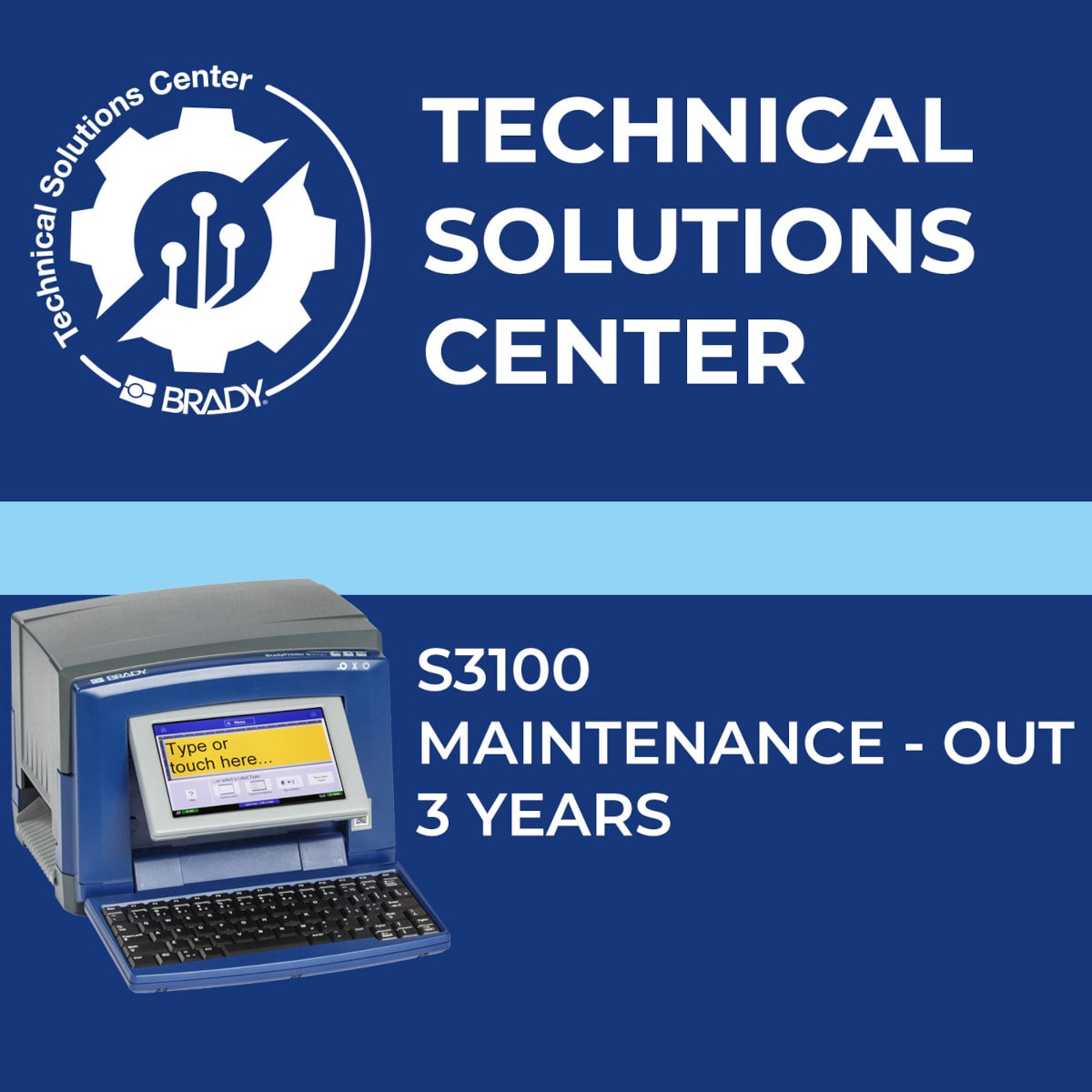 BRADY - Contratto di assistenza S3100 Maintenance Out 3 anni 321348