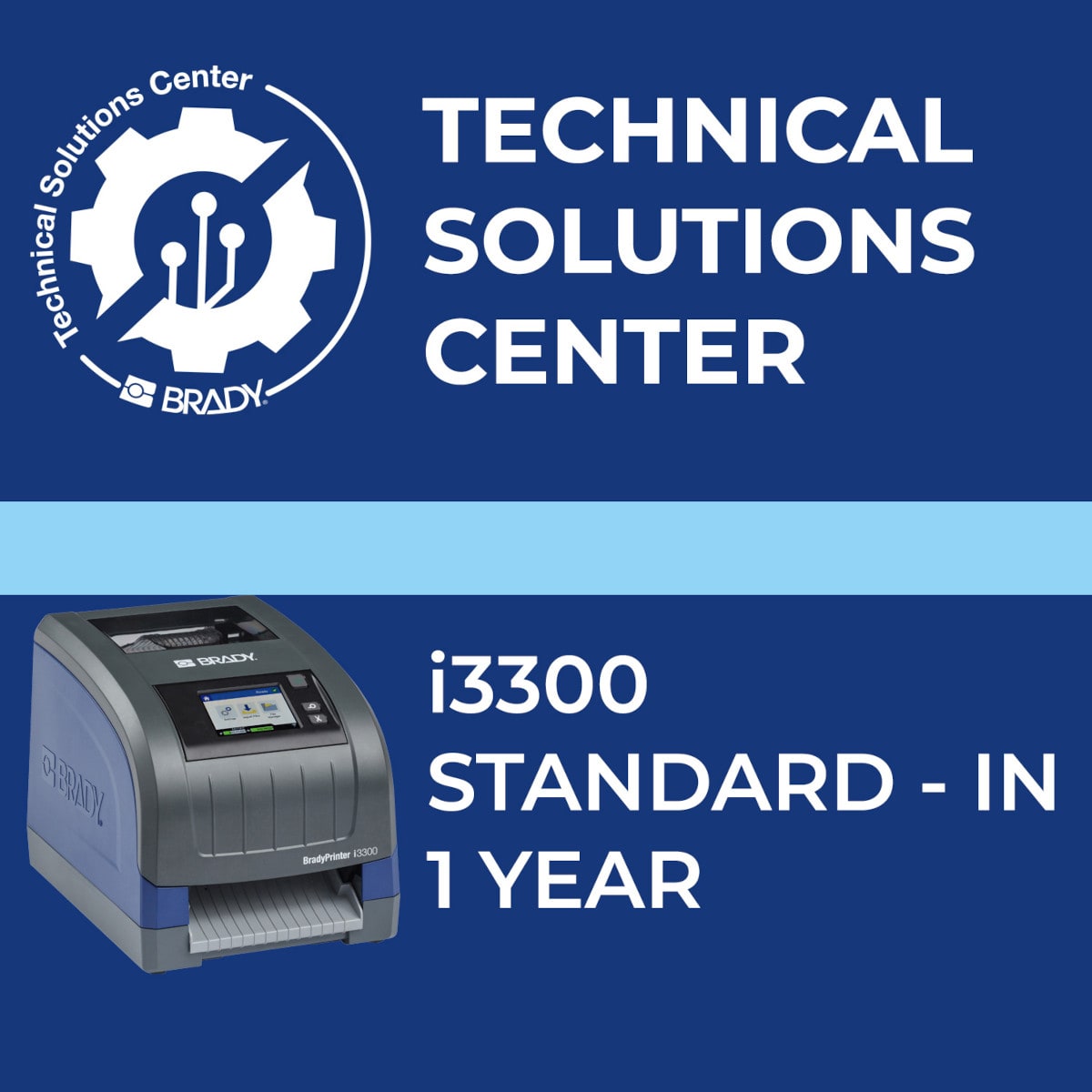 BRADY - Contratto di assistenza i3300 Standard In 1 anno