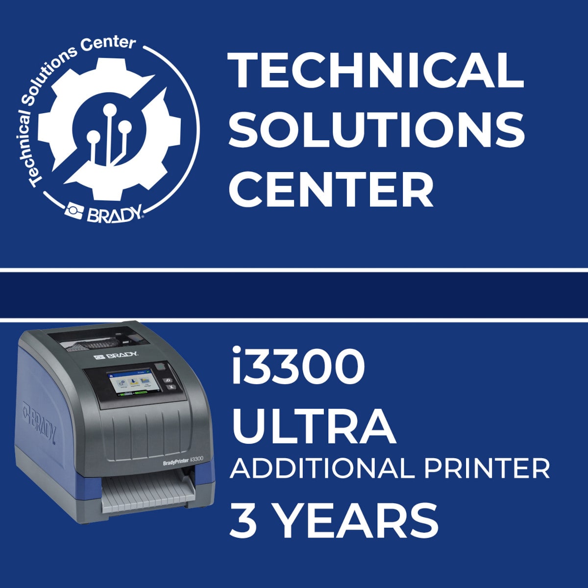 BRADY - Contratto di assistenza i3300 Ultra stampante aggiuntiva 3 anni