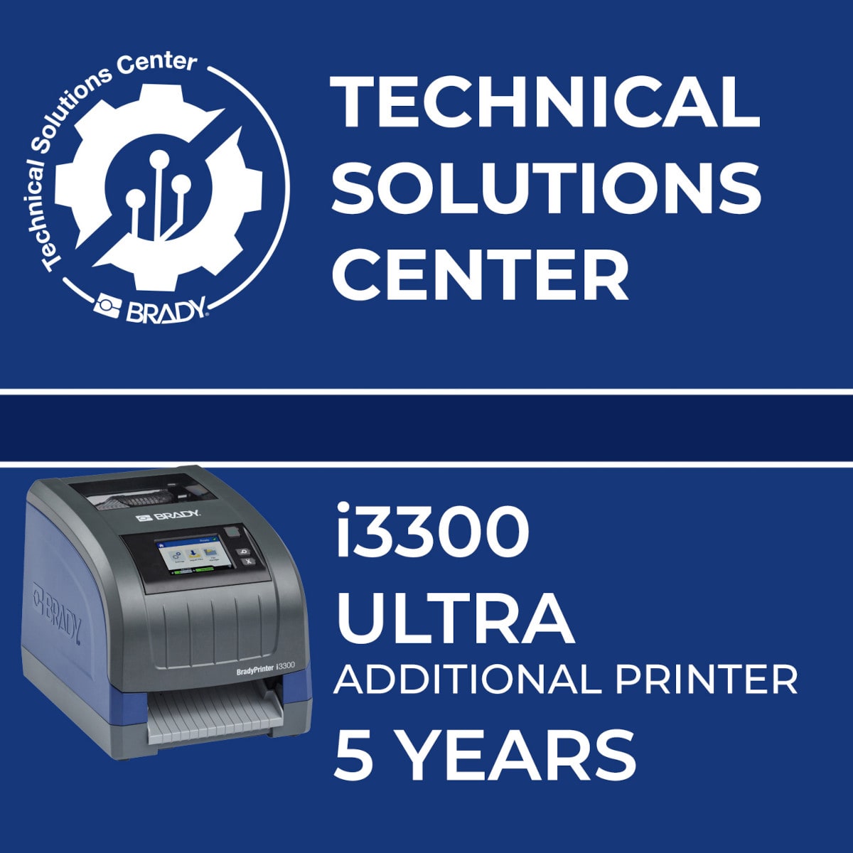 BRADY - Contratto di assistenza i3300 Ultra stampante aggiuntiva 5 anni 321436