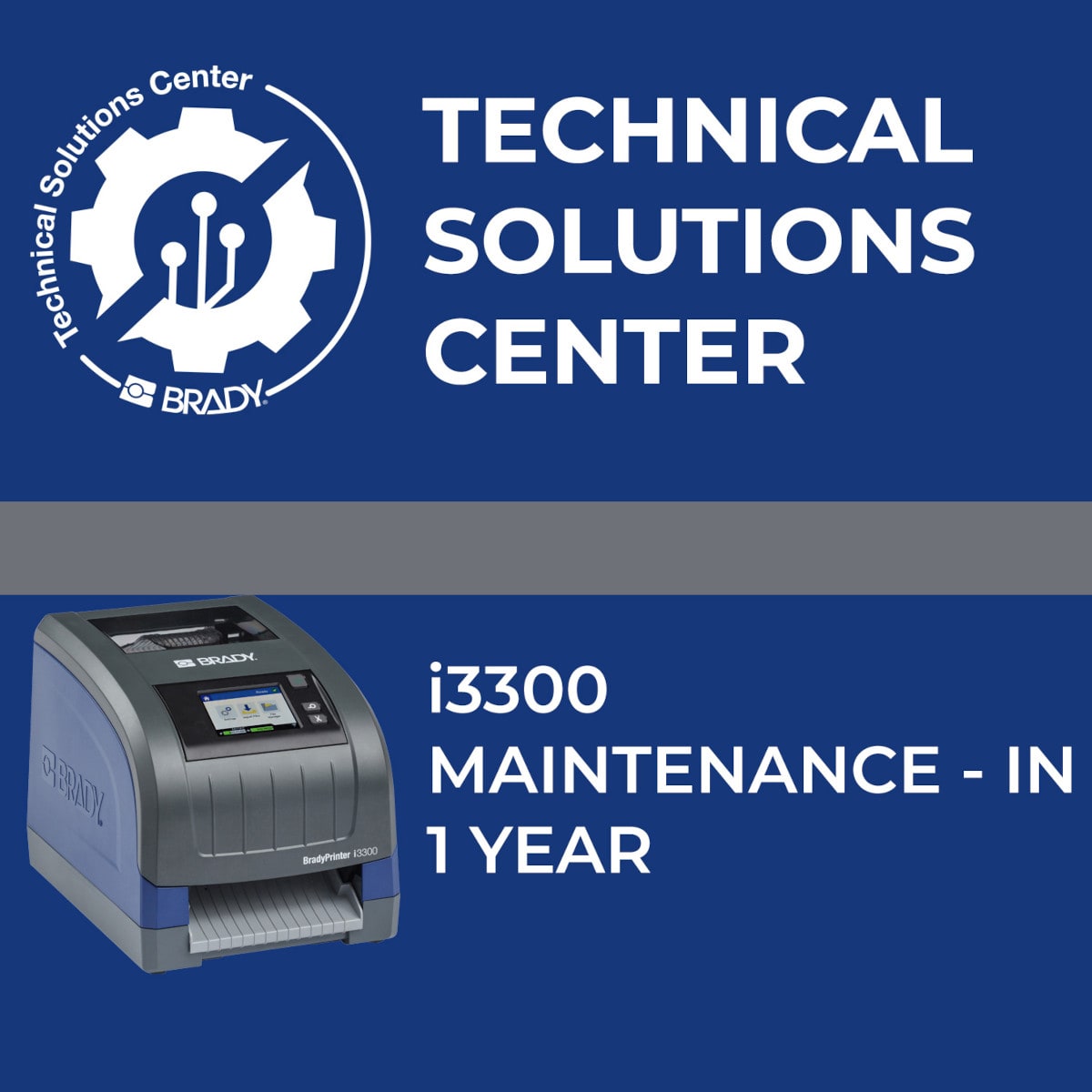 BRADY - Contratto di assistenza i3300 Maintenance In 1 anno