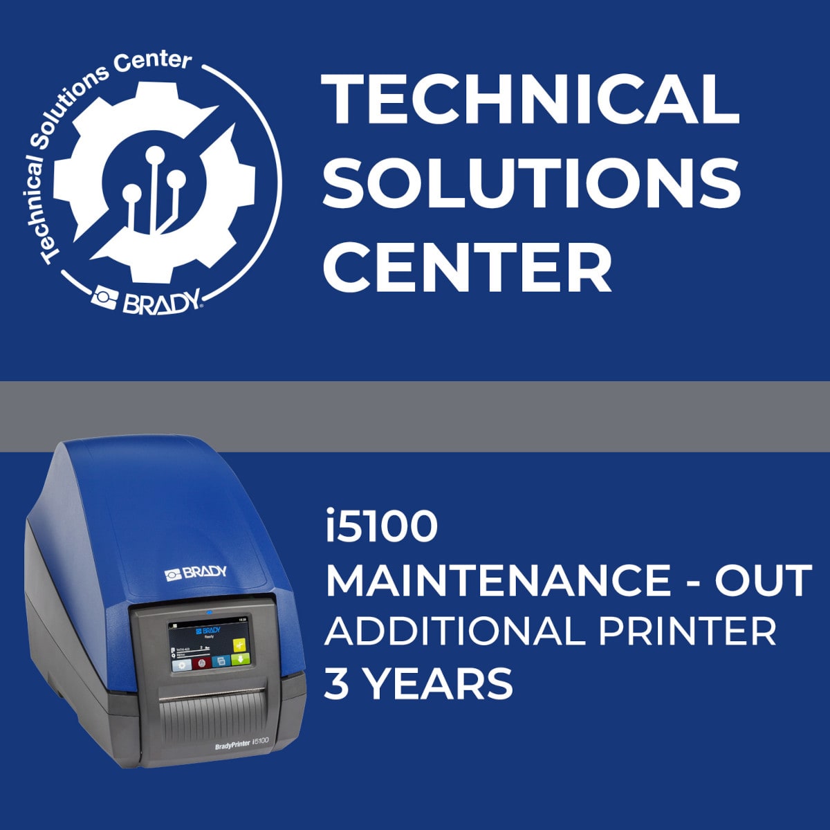BRADY - Contratto di assistenza i5100 Maintenance Out stampante aggiuntiva 3 anni 321471