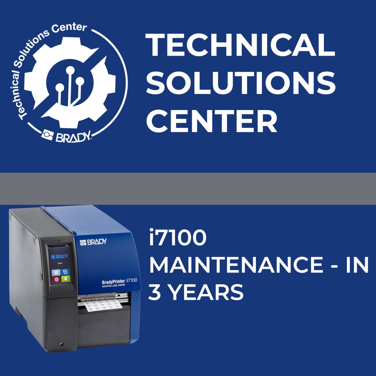 BRADY - Contratto di assistenza i7100 Maintenance In 3 anni 321518