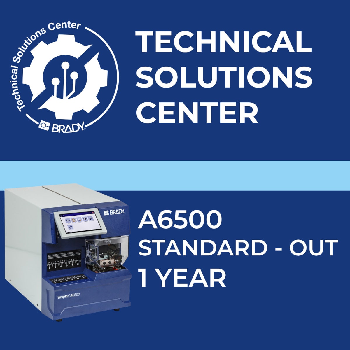 BRADY - Contratto di assistenza A6500 Standard Out 1 anno 321560
