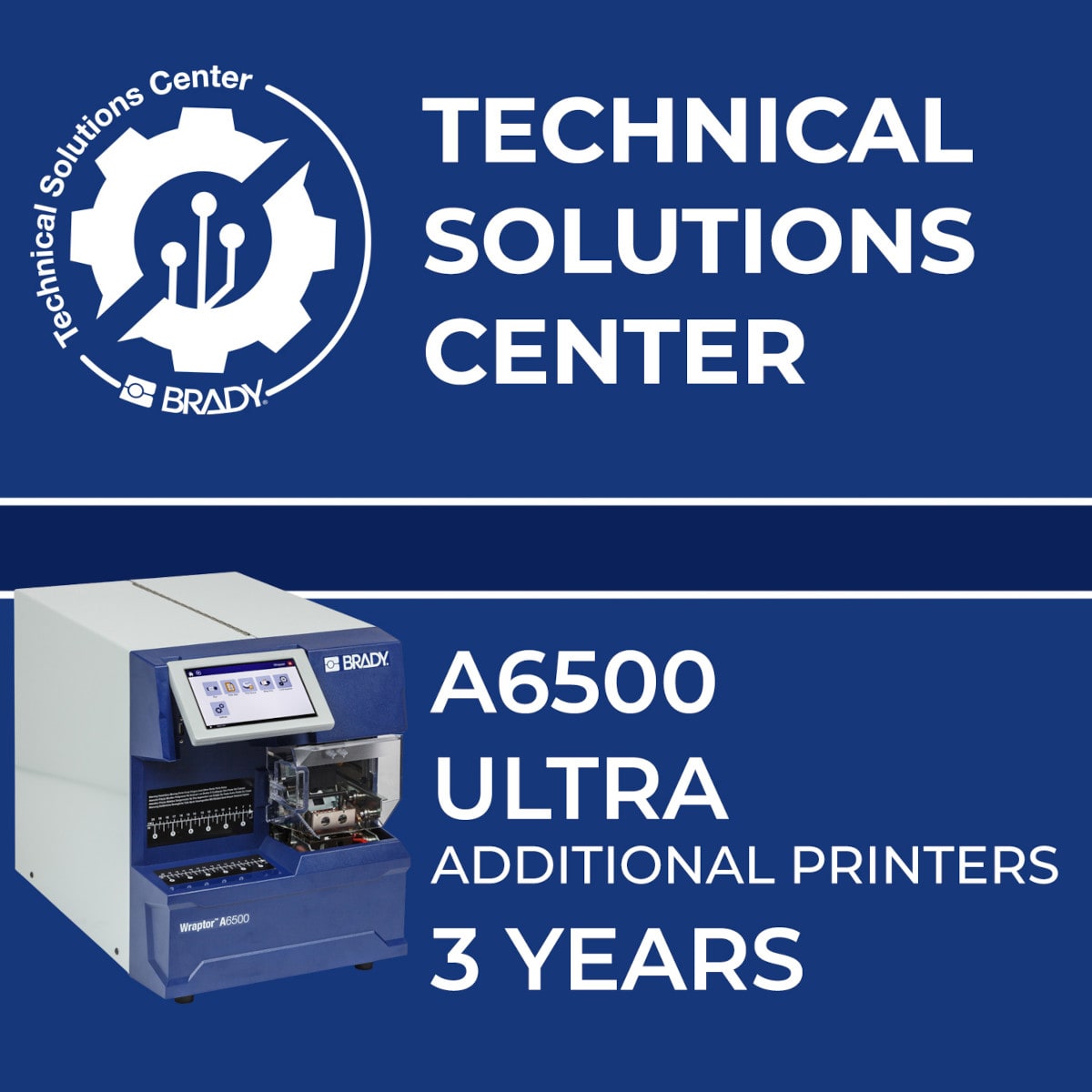 BRADY - Contratto di assistenza A6500 Ultra stampante aggiuntiva 3 anni 321565