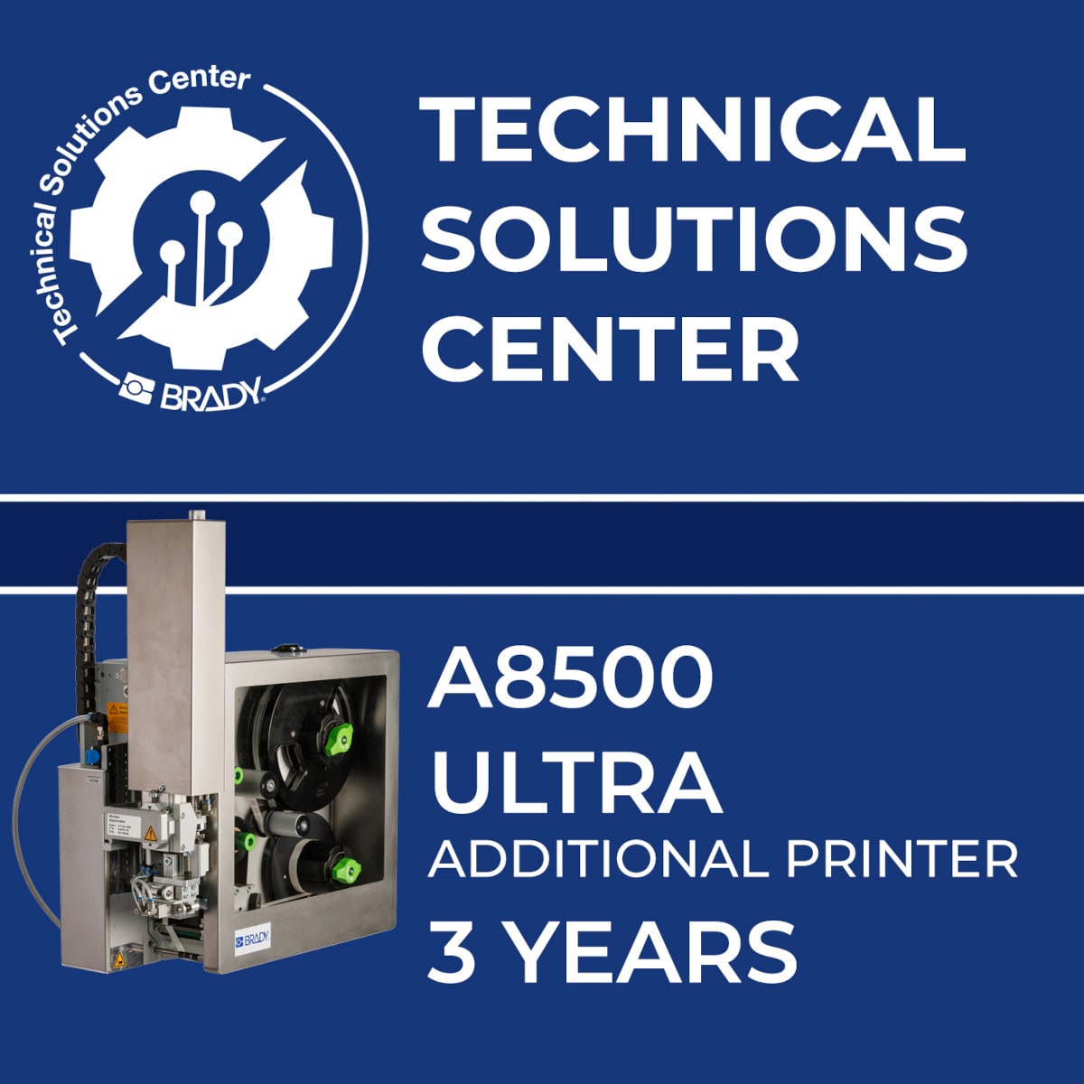 BRADY - Contratto di assistenza A8500 Ultra stampante aggiuntiva 3 anni