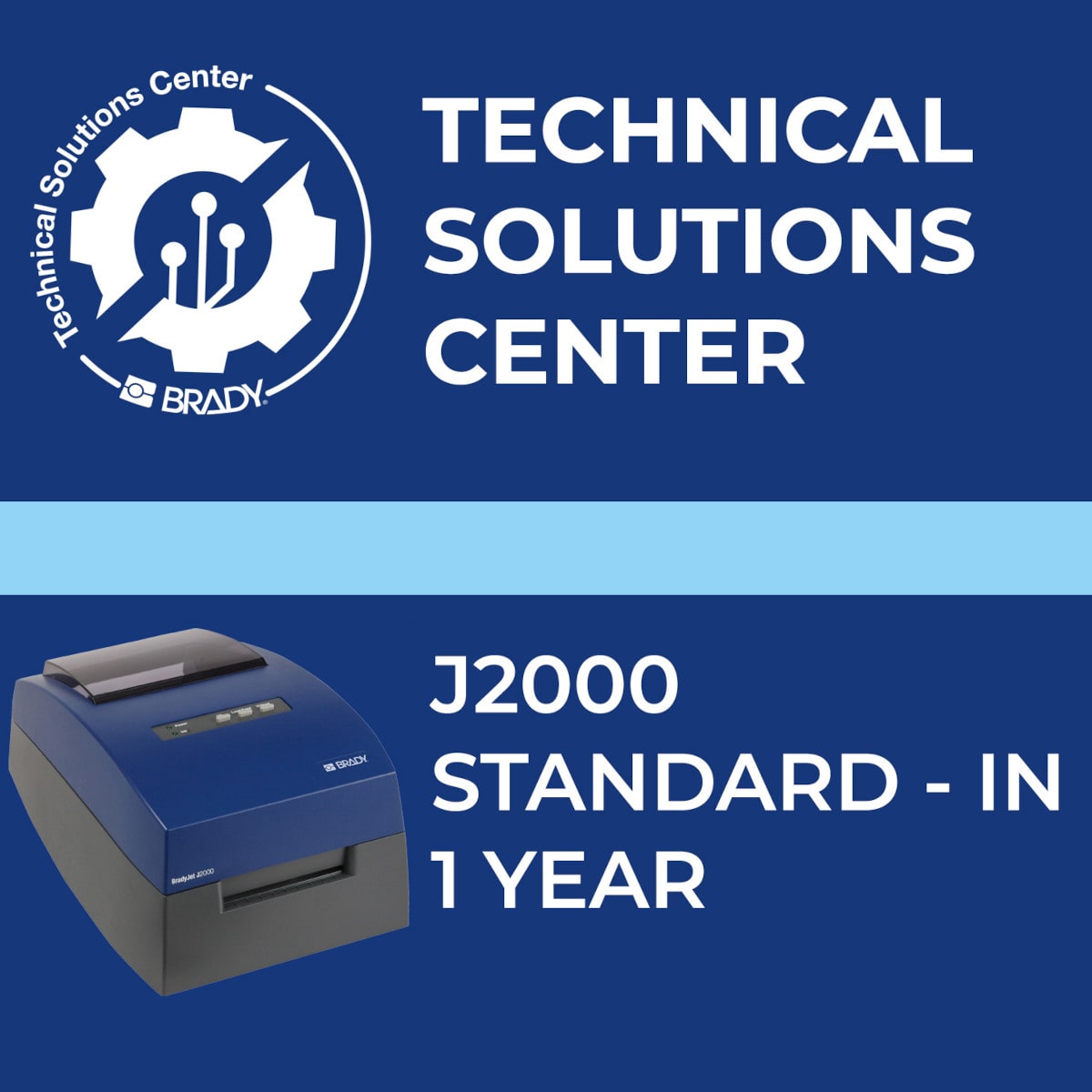 BRADY - Contratto di assistenza J2000 Standard In 1 anno