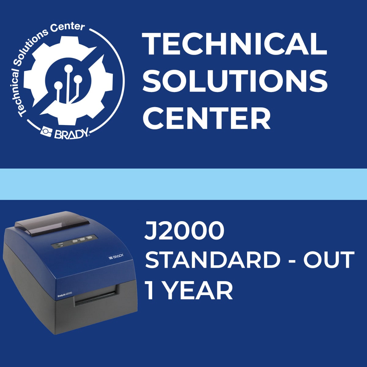 BRADY - Contratto di assistenza J2000 Standard Out 1 anno 321613