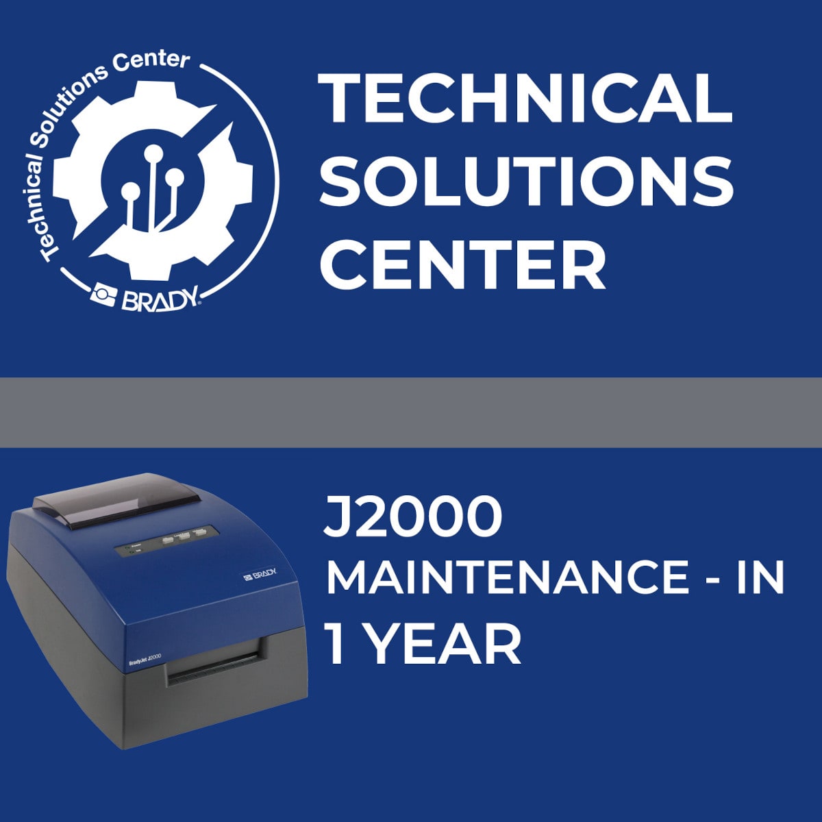 BRADY - Contratto di assistenza J2000 Maintenance In 1 anno