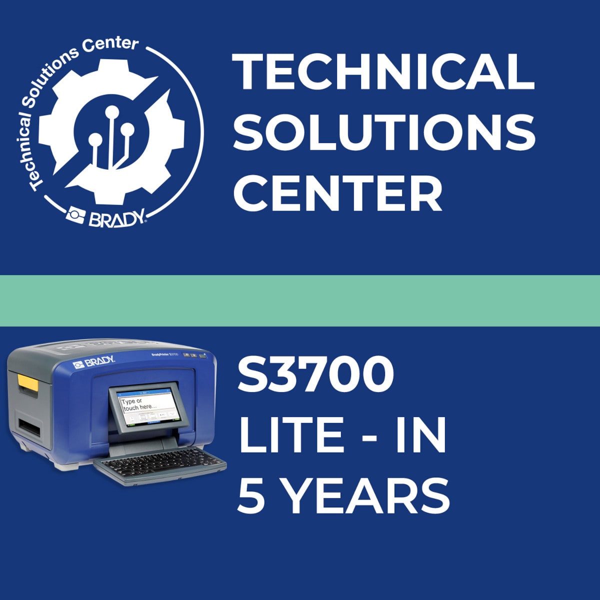 BRADY - Contratto di assistenza S3700 Lite In 5 anni