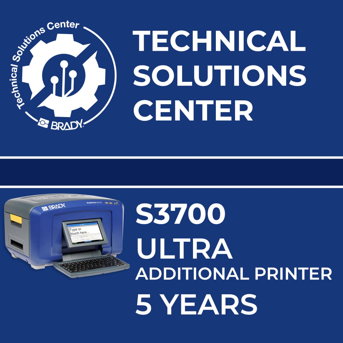 BRADY - Contratto di assistenza S3700 Ultra stampante aggiuntiva 5 anni 321886