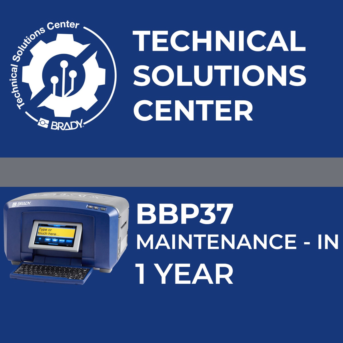 BRADY - Contratto di assistenza BBP37 Maintenance In 1 anno