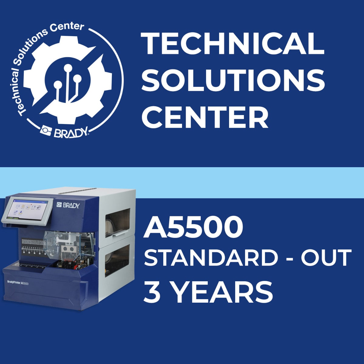 BRADY - Contratto di assistenza A5500 Standard Out 3 anni