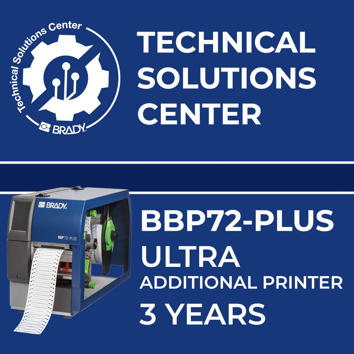 BRADY - Contratto di assistenza BBP72+ Ultra stampante aggiuntiva 3 anni