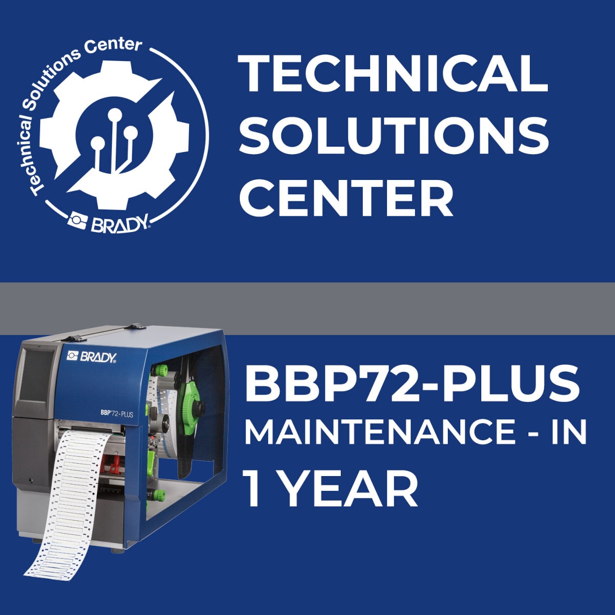 BRADY - Contratto di assistenza BBP72+ Maintenance In 1 anno