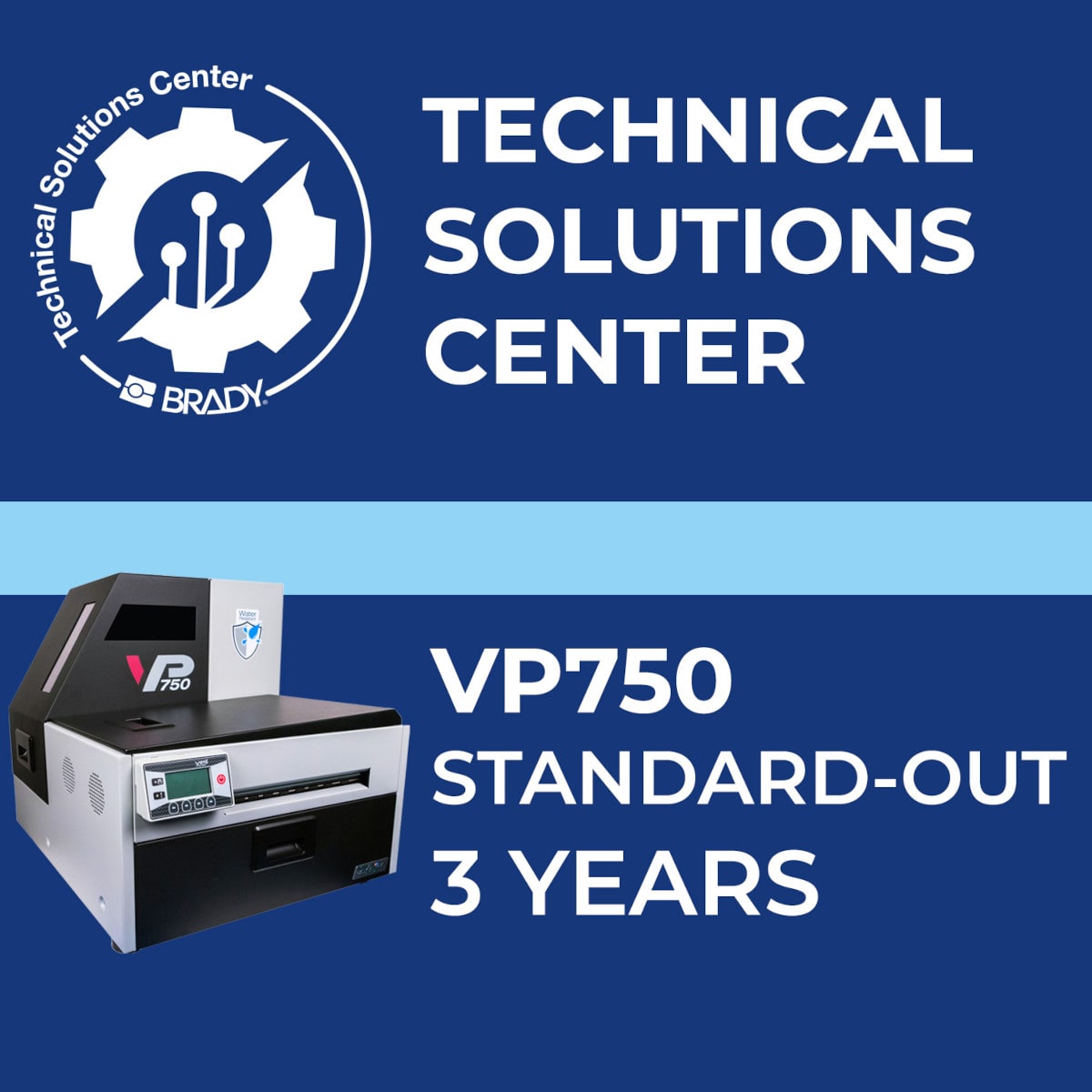BRADY - Contratto di assistenza VP750 Standard Out 3 anni