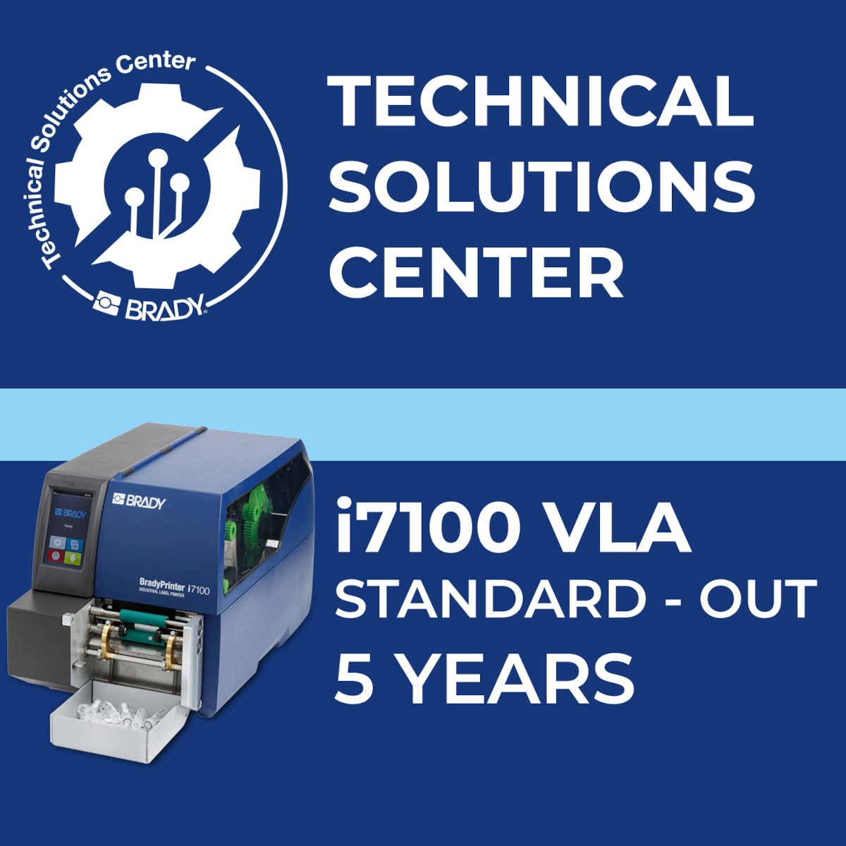 BRADY - Contratto di assistenza i7100 VLA Standard Out 5 anni