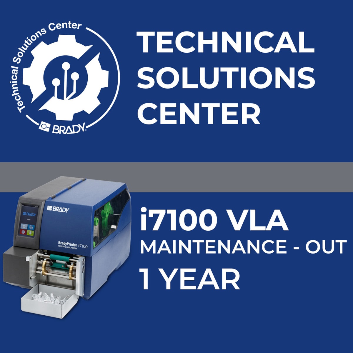 BRADY - Contratto di assistenza i7100 VLA Maintenance Out 1 anno 322613