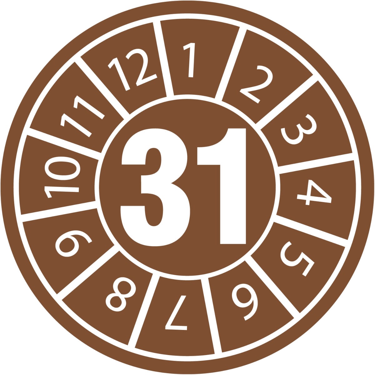 BRADY - Etichette antimanomissione con data di ispezione 322640