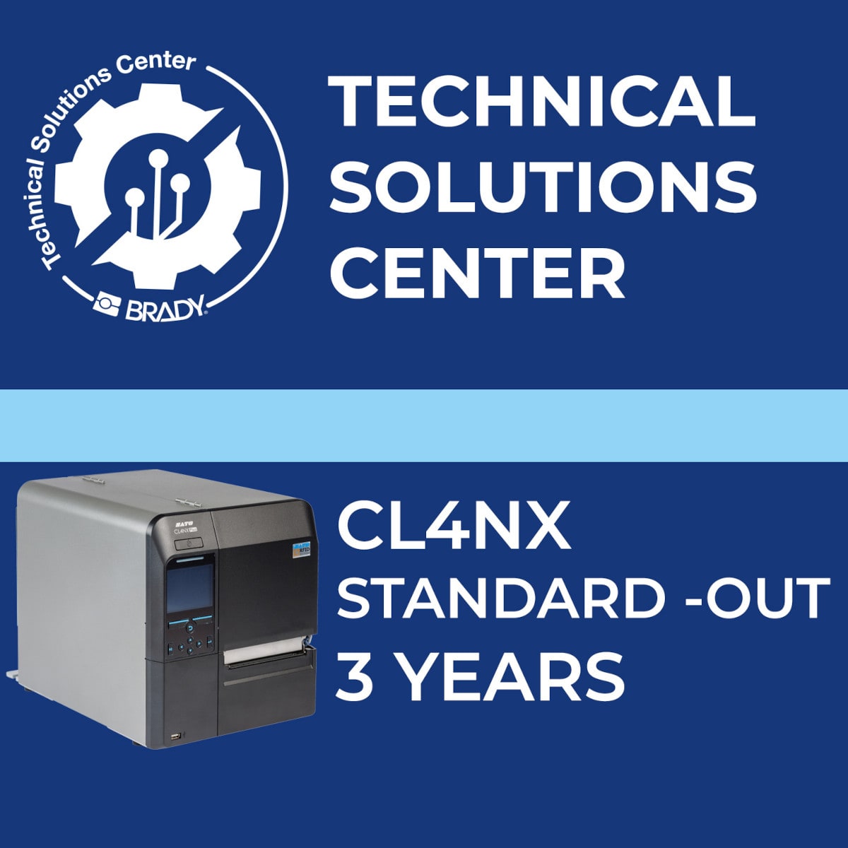 BRADY - Contratto di assistenza CL4NX Standard Out 3 anni